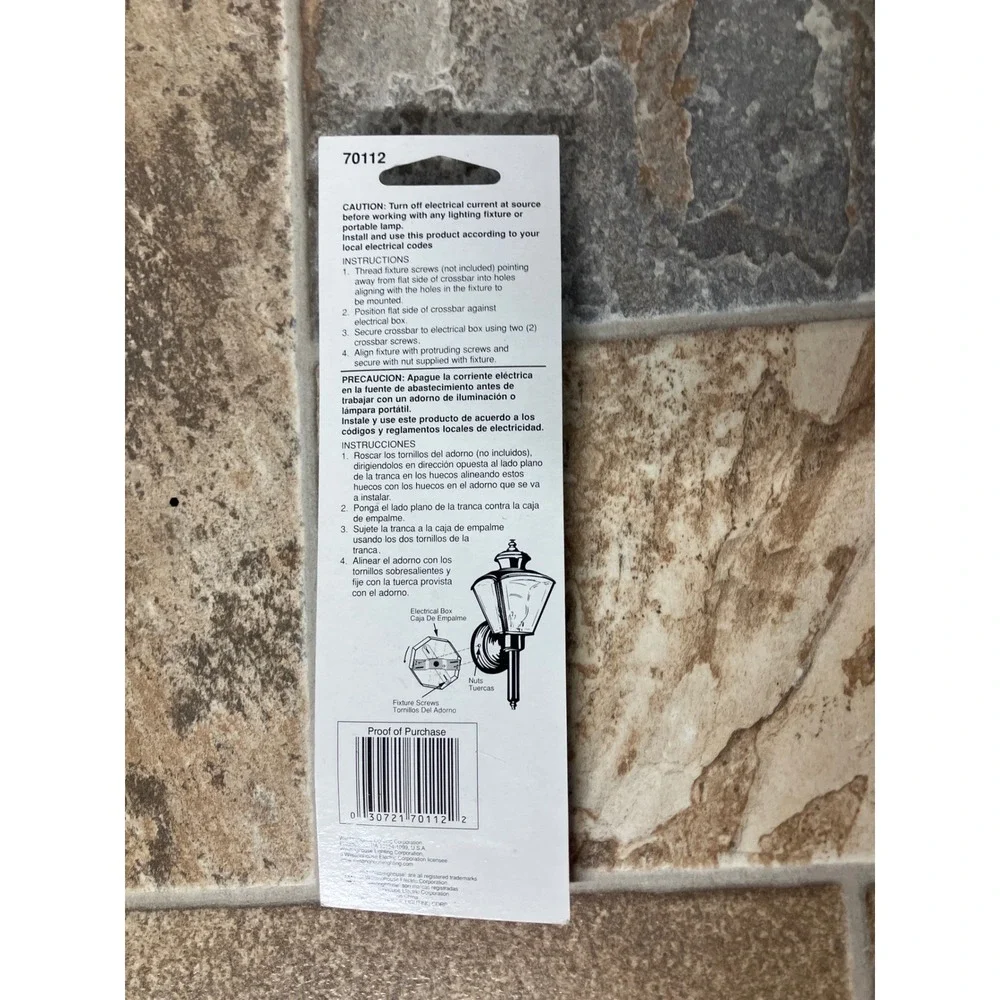 Westinghouse 4 Inch Offset Crossbar 70112 for Light Fixture Mounting